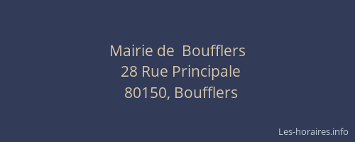 Mairie de  Boufflers