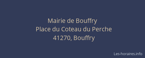 Mairie de Bouffry