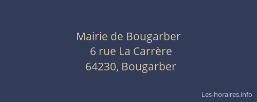 Mairie de Bougarber