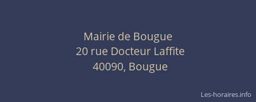 Mairie de Bougue