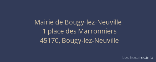 Mairie de Bougy-lez-Neuville