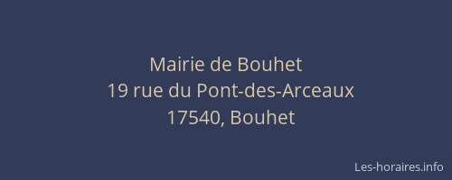 Mairie de Bouhet