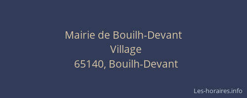 Mairie de Bouilh-Devant