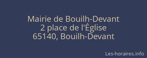 Mairie de Bouilh-Devant