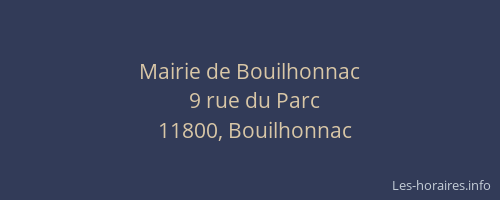 Mairie de Bouilhonnac