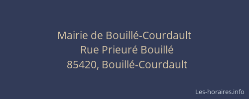 Mairie de Bouillé-Courdault