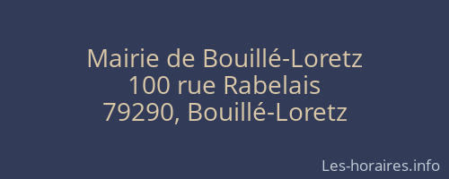 Mairie de Bouillé-Loretz