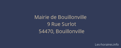 Mairie de Bouillonville