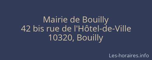 Mairie de Bouilly