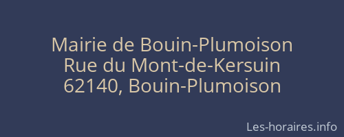 Mairie de Bouin-Plumoison
