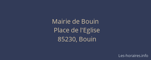 Mairie de Bouin