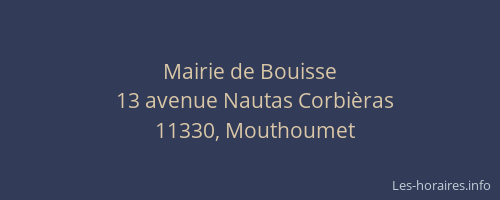 Mairie de Bouisse