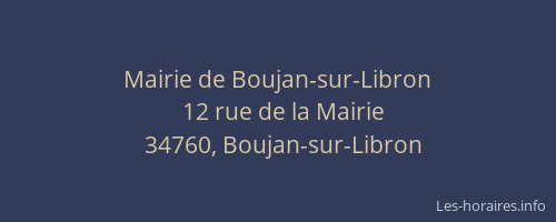 Mairie de Boujan-sur-Libron