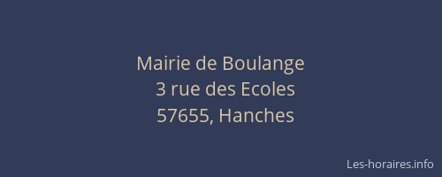 Mairie de Boulange