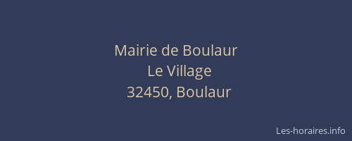 Mairie de Boulaur