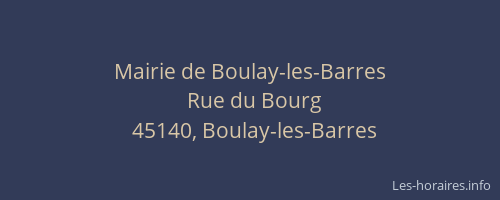 Mairie de Boulay-les-Barres
