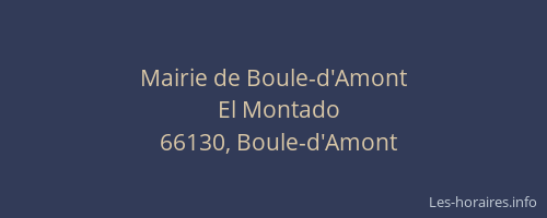 Mairie de Boule-d'Amont