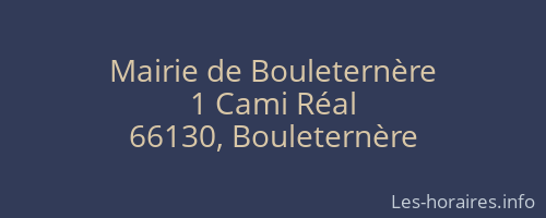 Mairie de Bouleternère