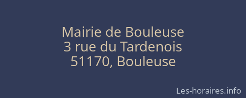 Mairie de Bouleuse