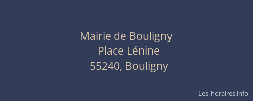 Mairie de Bouligny