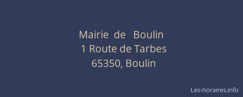 Mairie  de   Boulin