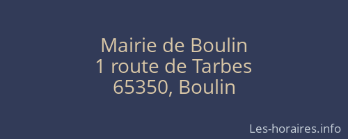 Mairie de Boulin