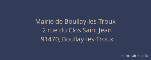 Mairie de Boullay-les-Troux