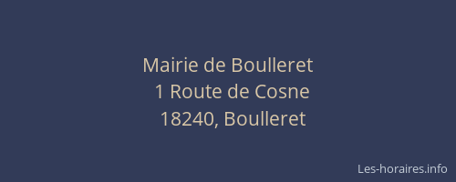 Mairie de Boulleret