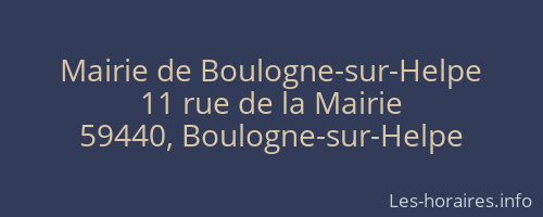 Mairie de Boulogne-sur-Helpe