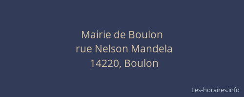 Mairie de Boulon