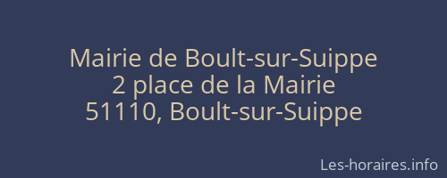 Mairie de Boult-sur-Suippe