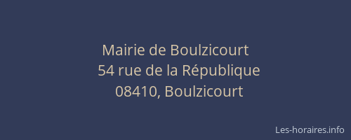 Mairie de Boulzicourt