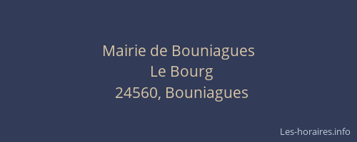 Mairie de Bouniagues