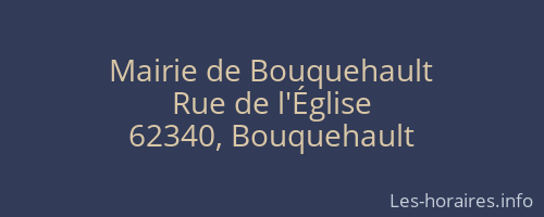 Mairie de Bouquehault