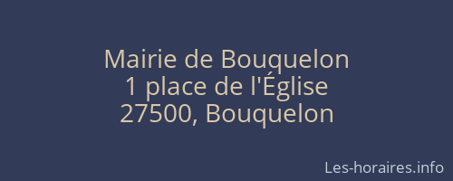 Mairie de Bouquelon