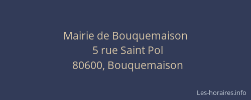 Mairie de Bouquemaison