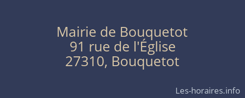 Mairie de Bouquetot