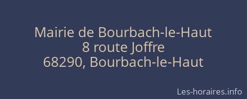 Mairie de Bourbach-le-Haut