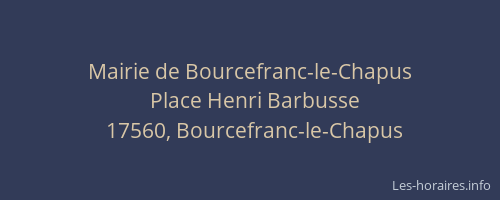 Mairie de Bourcefranc-le-Chapus