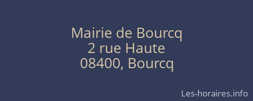 Mairie de Bourcq