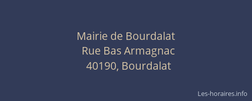 Mairie de Bourdalat