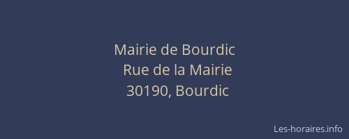Mairie de Bourdic