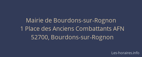 Mairie de Bourdons-sur-Rognon