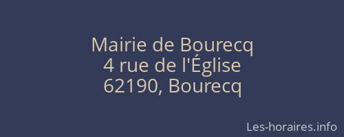 Mairie de Bourecq