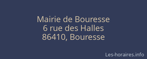 Mairie de Bouresse