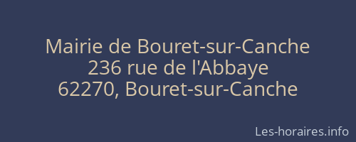 Mairie de Bouret-sur-Canche