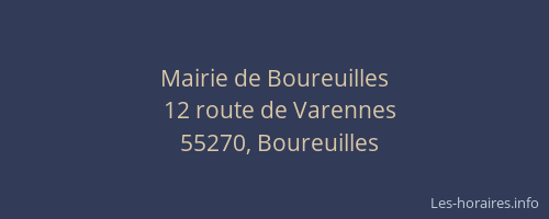 Mairie de Boureuilles