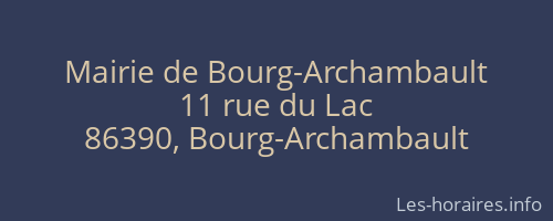 Mairie de Bourg-Archambault