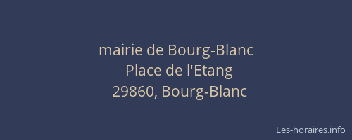 mairie de Bourg-Blanc
