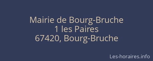 Mairie de Bourg-Bruche